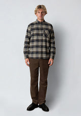 Fat Moose FOREST FLANNEL SHIRT Skjorte L/S Navy/Moss check 007