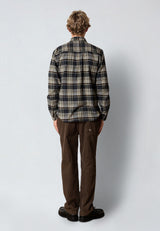 Fat Moose FOREST FLANNEL SHIRT Skjorte L/S Navy/Moss check 007