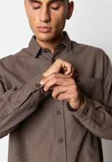 Fat Moose FRANK FLANNEL SHIRT Skjorte L/S Brun Melange
