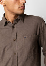 Fat Moose FRANK FLANNEL SHIRT Skjorte L/S Brun Melange