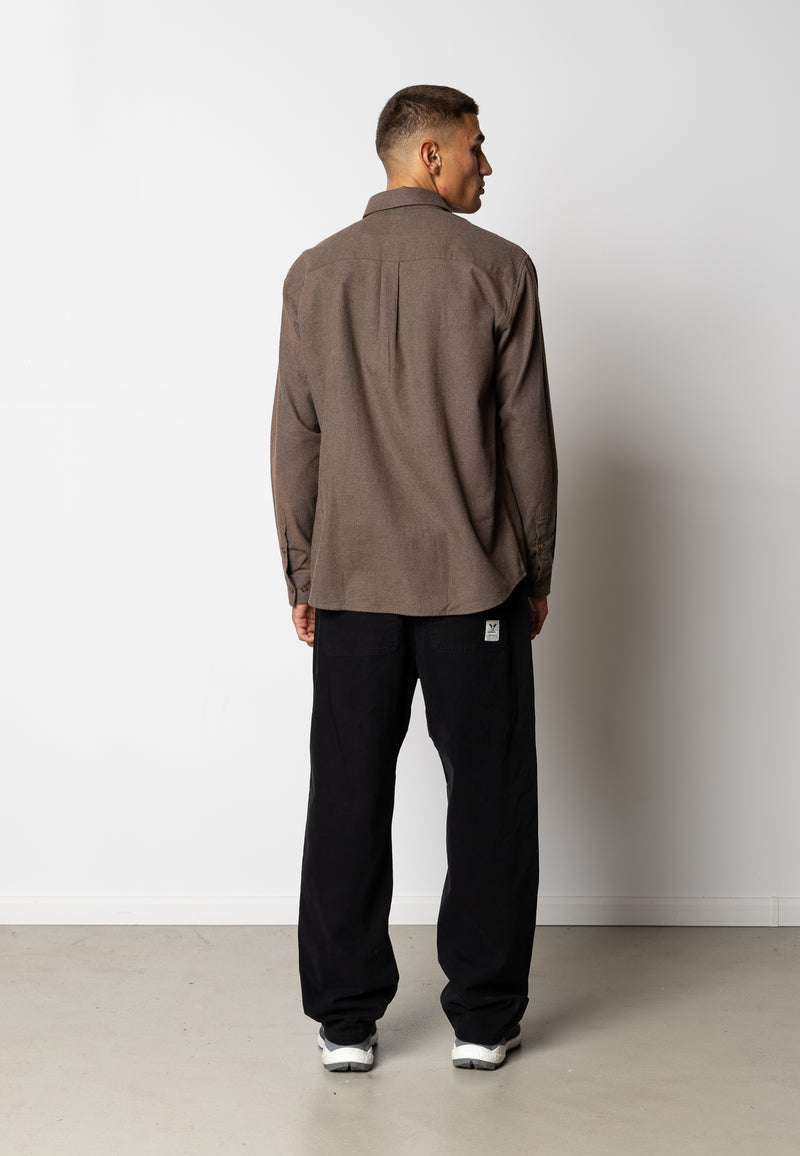Fat Moose FRANK FLANNEL SHIRT Skjorte L/S Brun Melange