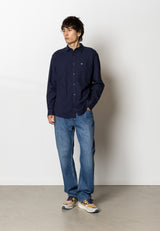 Fat Moose FRANK FLANNEL SHIRT Skjorte L/S Dark Navy Melange