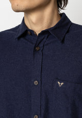 Fat Moose FRANK FLANNEL SHIRT Skjorte L/S Dark Navy Melange