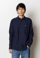 Fat Moose FRANK FLANNEL SHIRT Skjorte L/S Dark Navy Melange