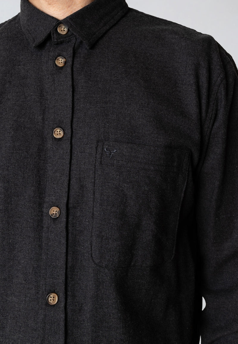 Fat Moose FRANK FLANNEL SHIRT Skjorte L/S Mørkegrå