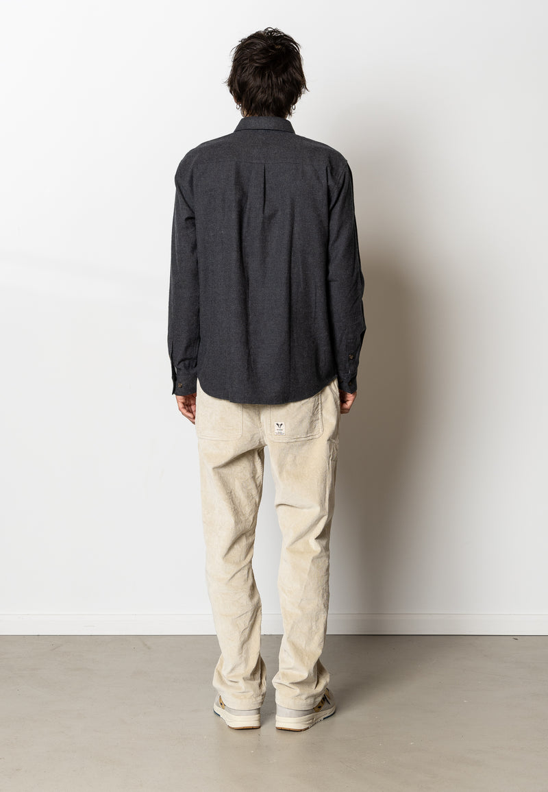 Fat Moose FRANK FLANNEL SHIRT Skjorte L/S Mørkegrå Melange