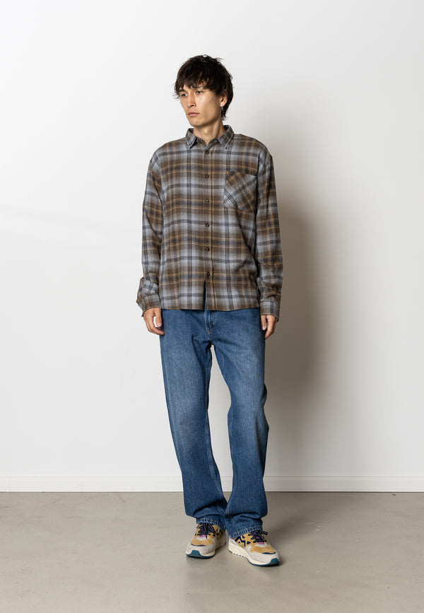 Fat Moose FOREST FLANNEL SHIRT Skjorte L/S Dark khaki check