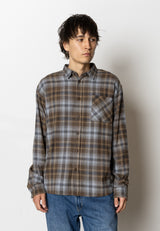 Fat Moose FOREST FLANNEL SHIRT Skjorte L/S Dark khaki check