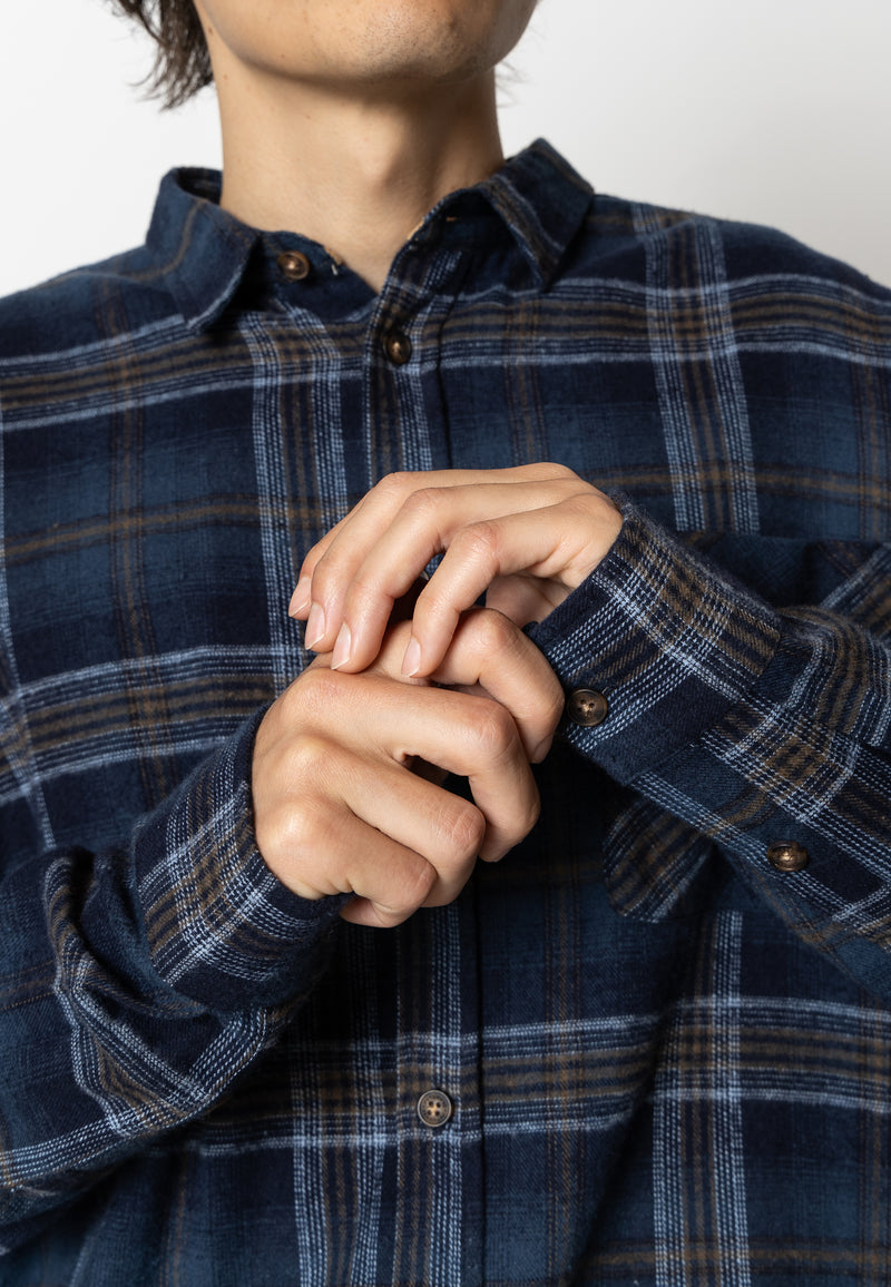 Fat Moose FOREST FLANNEL SHIRT Skjorte L/S Mørk Navy Tern
