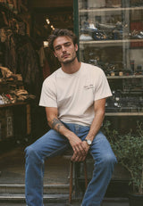Clean Cut Copenhagen GAINS EMBROIDERY T-SHIRT T-shirts S/S Ecru