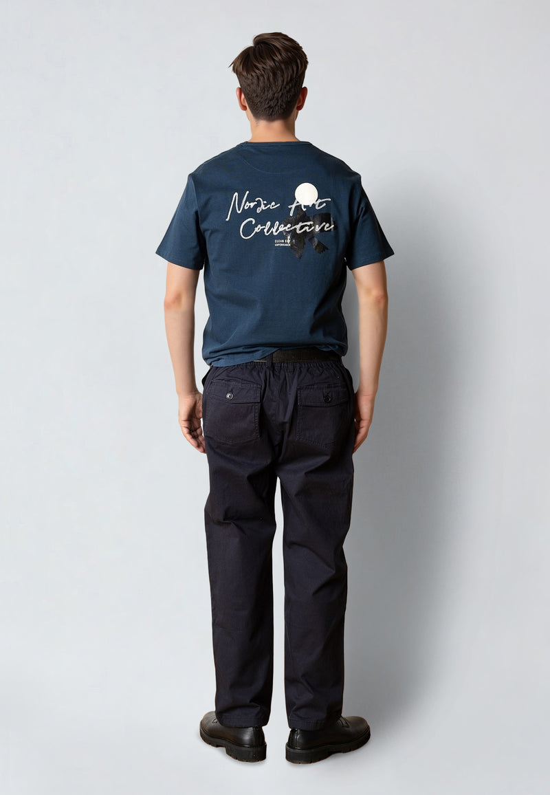 Clean Cut Copenhagen GAINS EMBROIDERY T-SHIRT T-shirts S/S Key largo blue