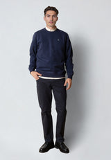 Clean Cut Copenhagen GRADY EMBROIDERY SWEATSHIRT Sweatshirts Navy