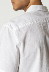 Clean Cut Copenhagen Giles cotton/linen shirt Skjorte S/S Hvid