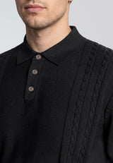 Clean Cut Copenhagen HAYZE KNITTED POLO Polos Sort