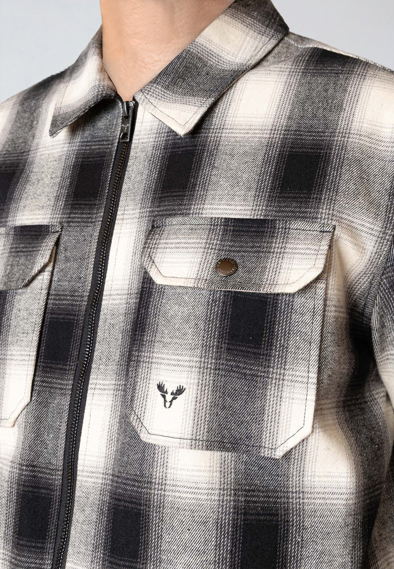 Fat Moose HOLGER PADDED OVERSHIRT Overshirts Black/grey check