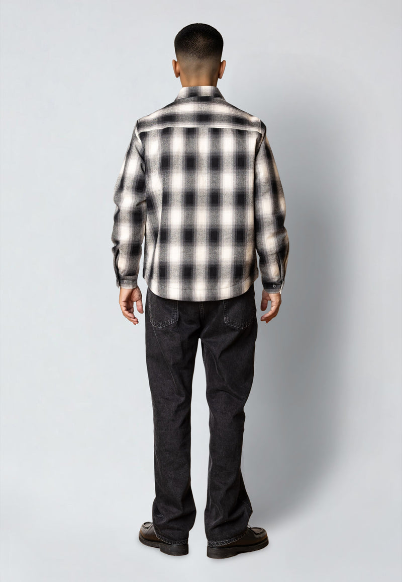 Fat Moose HOLGER PADDED OVERSHIRT Overshirts Black/grey check