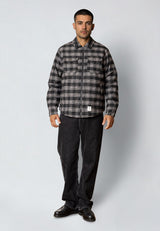 Fat Moose HOLGER PADDED OVERSHIRT Overshirts Ecru/Black Check