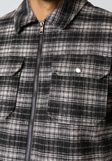 Fat Moose HOLGER PADDED OVERSHIRT Overshirts Ecru/Black Check