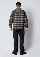 Fat Moose HOLGER PADDED OVERSHIRT Overshirts Ecru/Black Check