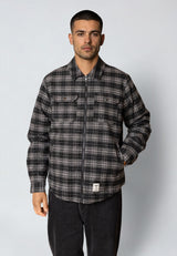 Fat Moose HOLGER PADDED OVERSHIRT Overshirts Ecru/Black Check