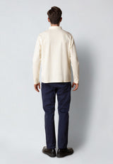Clean Cut Copenhagen JOSS L/S POLO Polos Ecru