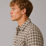 Clean Cut Copenhagen Julius checked overshirt Overshirts Ecru