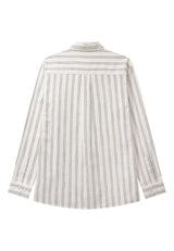 Clean Cut Copenhagen KELVIN STRIPED SHIRT Skjorte L/S Desert sage/Black