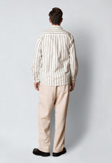 Clean Cut Copenhagen KELVIN STRIPED SHIRT Skjorte L/S Desert sage/Black