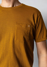 Clean Cut Copenhagen KOLDING ORGANIC T-SHIRT T-shirts S/S Guld Brun