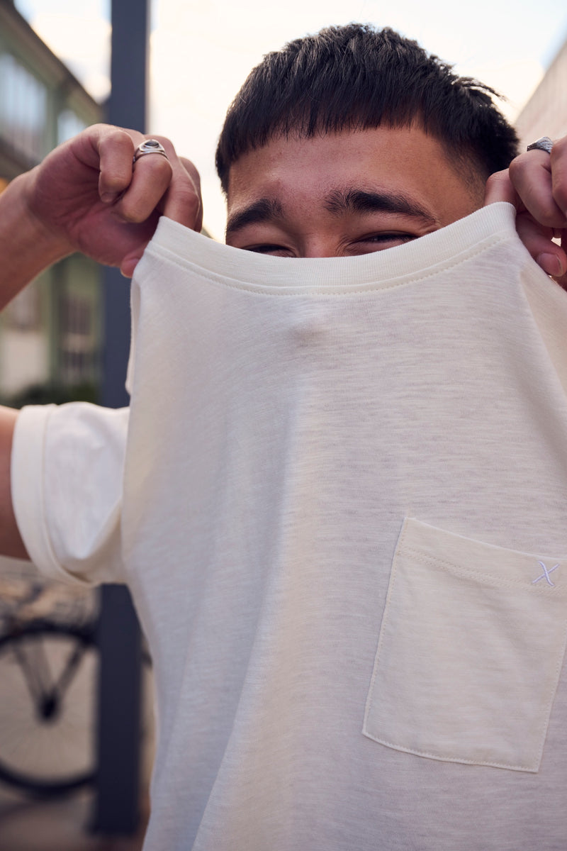 Clean Cut Copenhagen KOLDING ORGANIC T-SHIRT T-shirts S/S Ecru