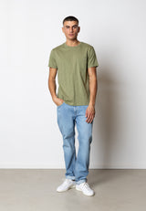 Clean Cut Copenhagen KOLDING ORGANIC T-SHIRT T-shirts S/S Støvet Grøn