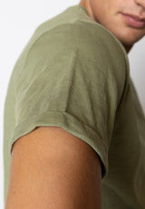 Clean Cut Copenhagen KOLDING ORGANIC T-SHIRT T-shirts S/S Støvet Grøn