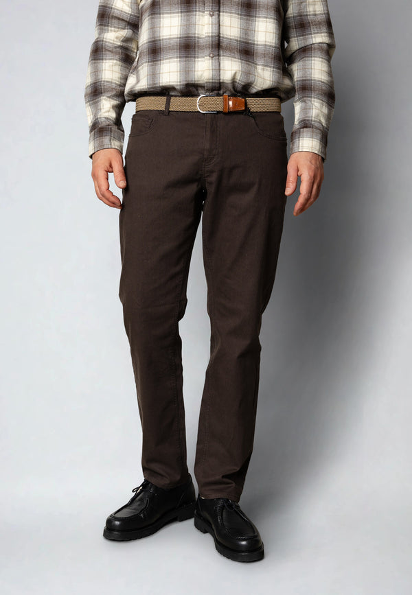 Clean Cut Copenhagen LONDON STRAIGHT 5-POCKET PANT Bukser Dark Brown