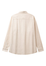 Clean Cut Copenhagen LUCA COTTON/LINEN SHIRT Skjorte L/S Light beige