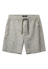Clean Cut Copenhagen LUCA COTTON/LINEN STRIPED SHORTS Shorts Army/white