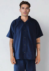 Fat Moose LUDACRIS SEERSUCKER S/S SHIRT Skjorte S/S Navy