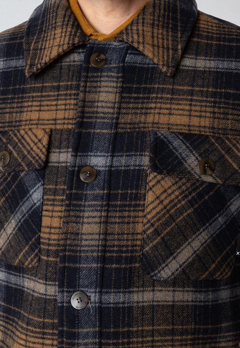 Clean Cut Copenhagen LUKE CHECKED WOOL JACKET Jakker Mørk Navy