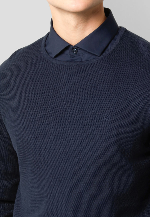 Clean Cut Copenhagen Lauritz Recycled strik Strik Mørk Navy