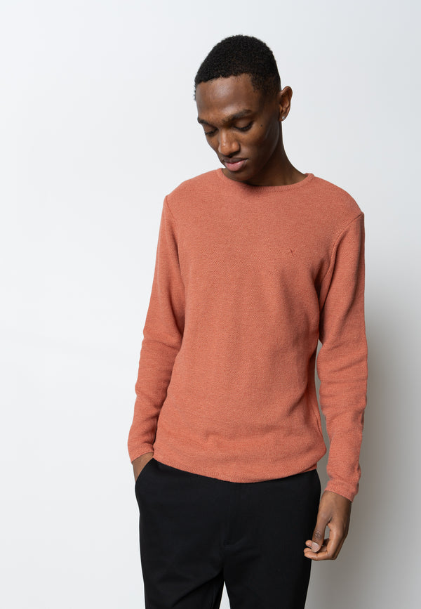 Clean Cut Copenhagen Lauritz Recycled strik Strik Rusty Red Melange