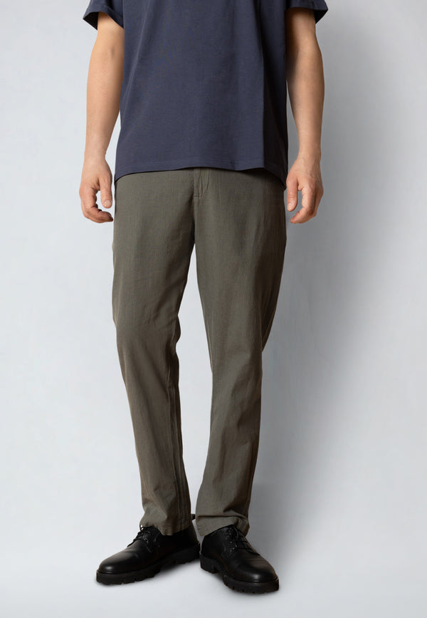 Clean Cut Copenhagen Luca cotton/linen pants Bukser Army