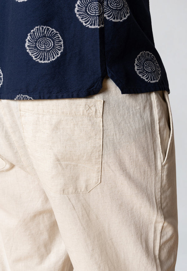 Clean Cut Copenhagen Luca cotton/linen pants Bukser Light beige