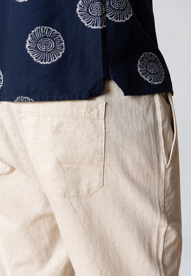 Clean Cut Copenhagen Luca cotton/linen pants Bukser Light beige