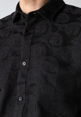 Clean Cut Copenhagen MALVIN JAQUARD SHIRT Skjorte L/S Sort