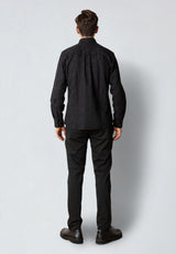 Clean Cut Copenhagen MALVIN JAQUARD SHIRT Skjorte L/S Sort