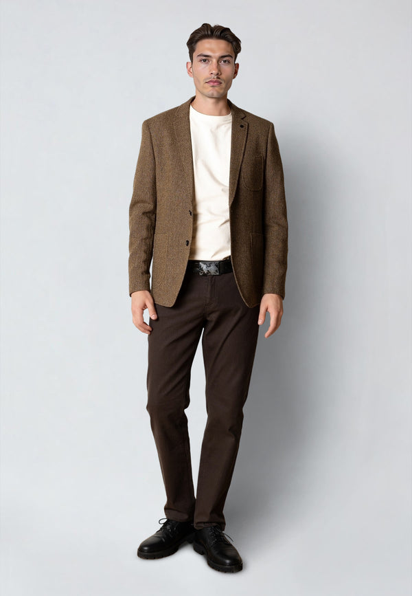 Clean Cut Copenhagen MARCELLO TWEED BLAZER Blazere Brun Melange