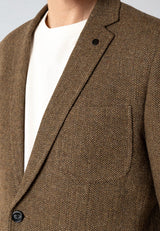 Clean Cut Copenhagen MARCELLO TWEED BLAZER Blazere Brun Melange