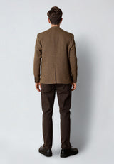 Clean Cut Copenhagen MARCELLO TWEED BLAZER Blazere Brun Melange