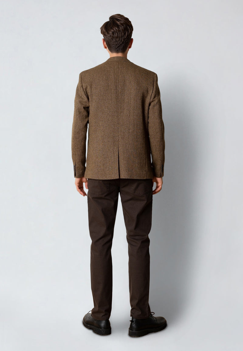 Clean Cut Copenhagen MARCELLO TWEED BLAZER Blazere Brun Melange
