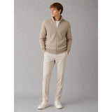 Clean Cut Copenhagen MARIO KNITTED ZIP CARDIGAN Strik Brindle beige