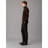 Clean Cut Copenhagen MARIO KNITTED ZIP CARDIGAN Strik Dark Brown